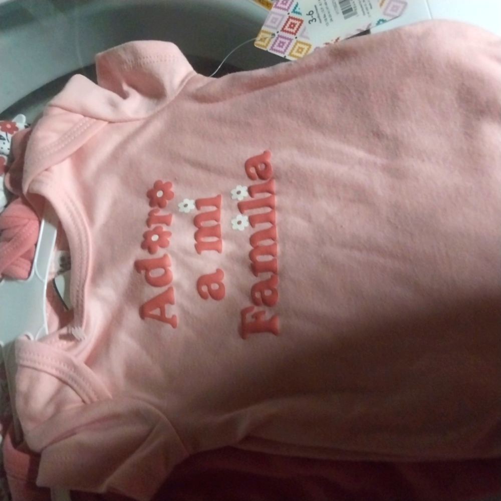 Pink Baby Onesie with Spanish Text